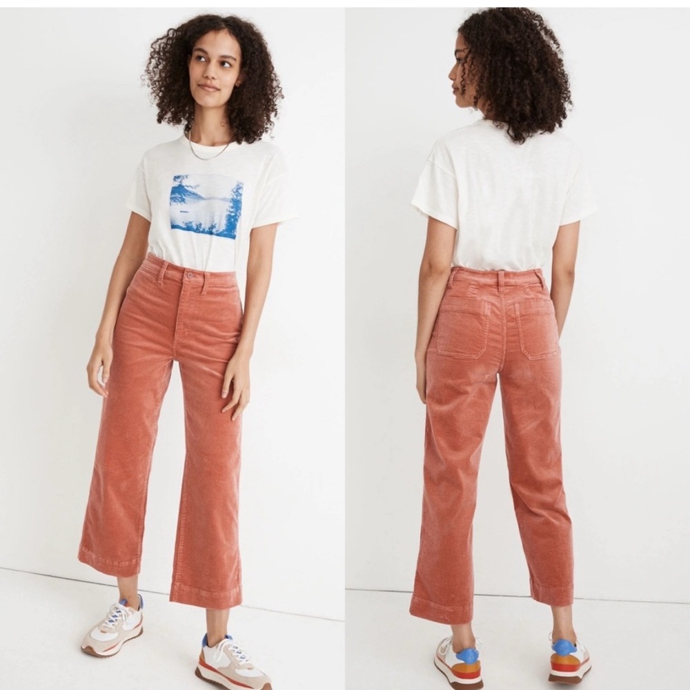 Madewell Emmett cropped curdoroy high waisted pants. Size 27